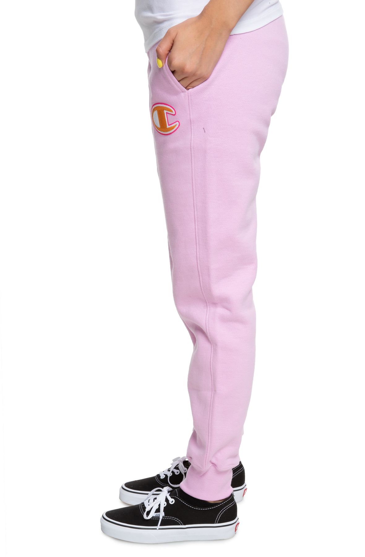 champion reverse weave joggers pink