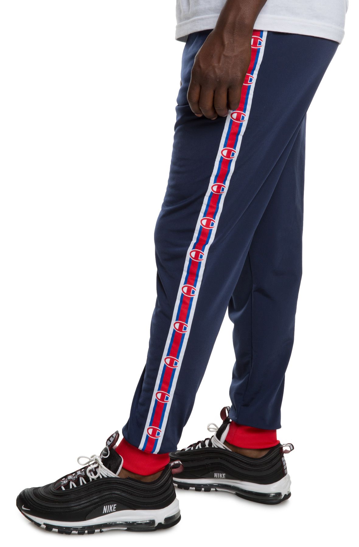 red champion track pants