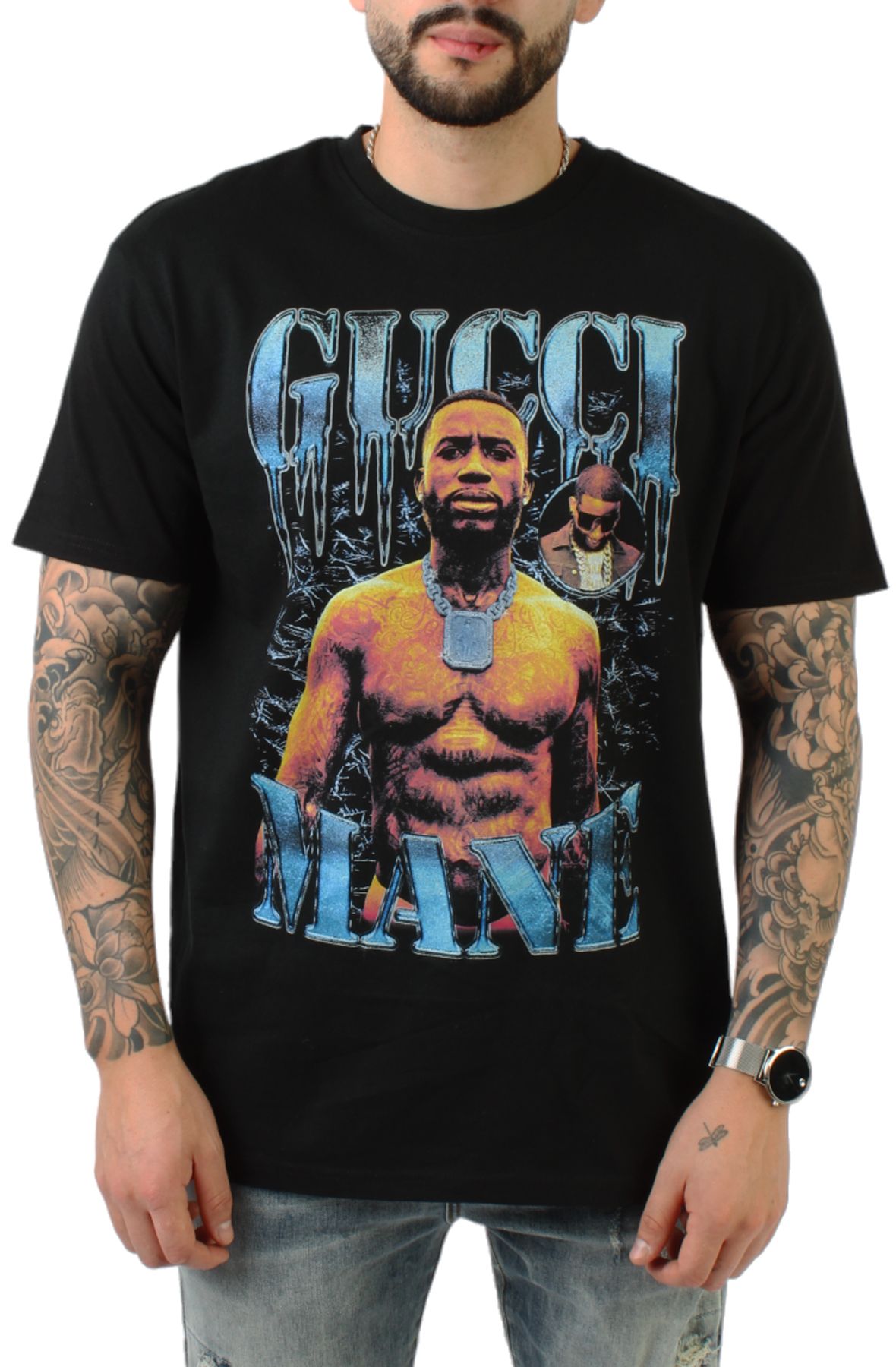 URBAN CLASSICS Gucci Mane T-Shirt MCUS011 BLK - Shiekh