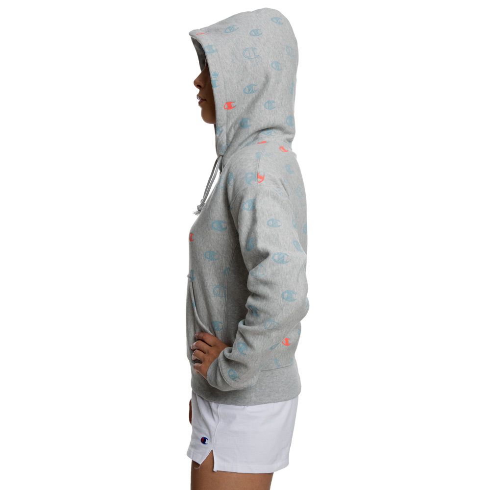 CHAMPION ALL-OVER LOGO HOODIE WL757P 11668 CW2 OAP - Shiekh CHAMPION ALL-OVER LOGO HOODIE WL757P 11668 CW2 OAP - Shiekh