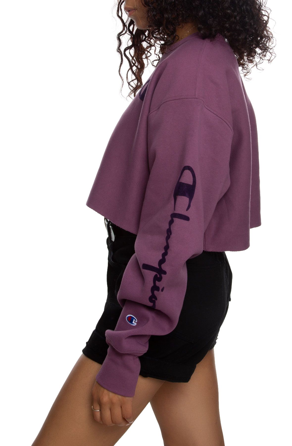 CHAMPION Reverse Weave "C" Logo Cropped Crew WL827G550212LB+ Shiekh