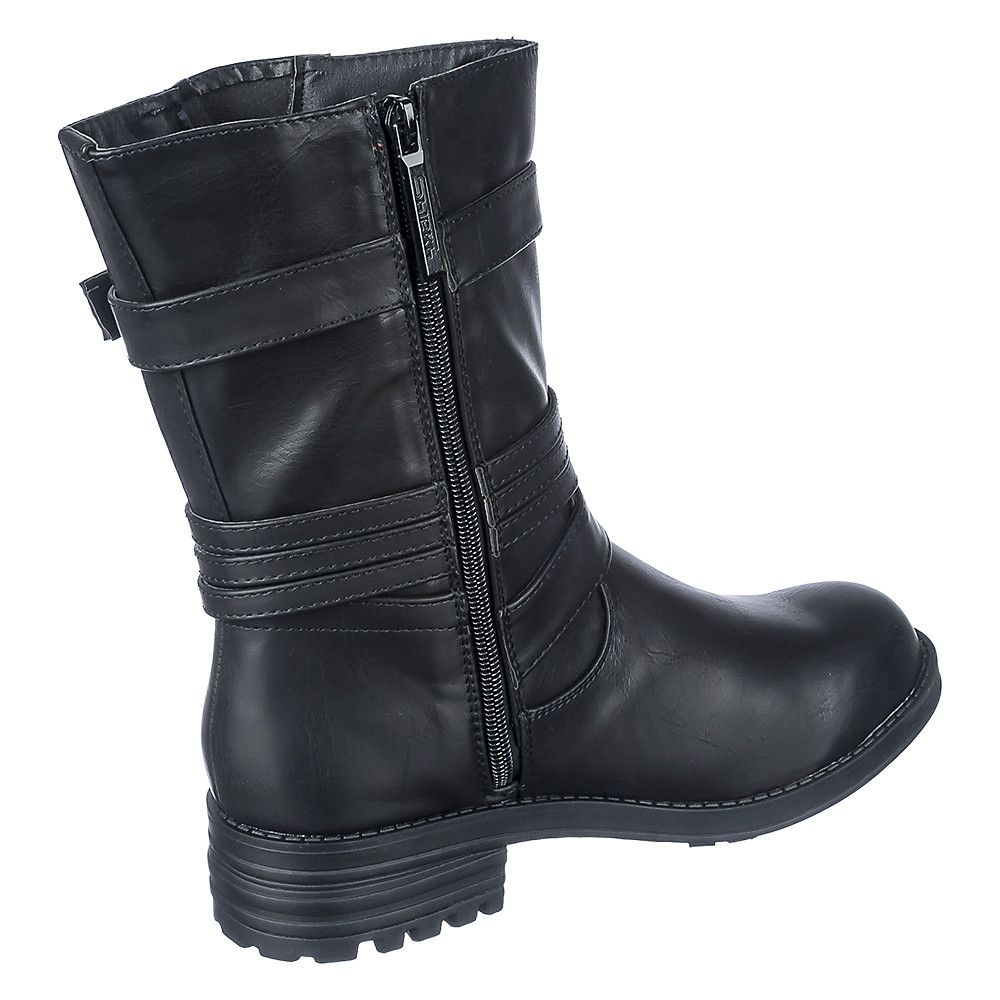SHIEKH Low Heel Combat Boot 107731/BLACK Shiekh