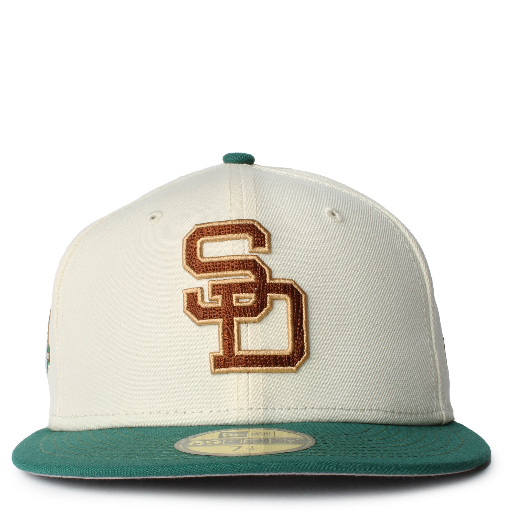 San Diego Padres Retro Patch 59FIFTY Fitted Hat - Cream/ Brown 23 C/BRN / 7 1/8
