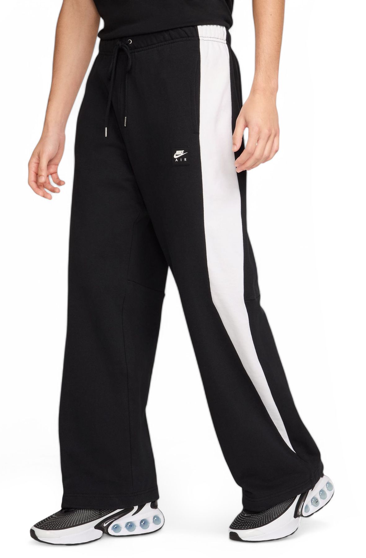 ☆人気【NIKE】☆W JORDAN FLIGHT FLEECE OPEN HEM パン.ツ☆ Jordan Flight Fleece Men's Open Hem Pants Black/White 823073