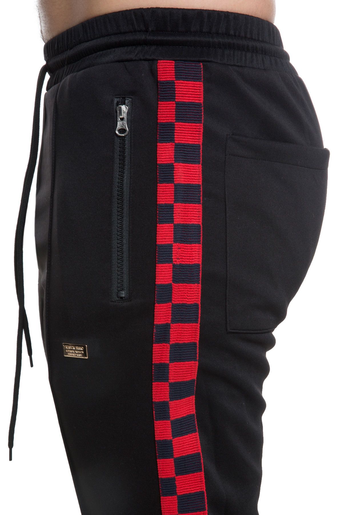 Reason The Parkway Check Track Pants In Checker T 12 Blk Shiekh