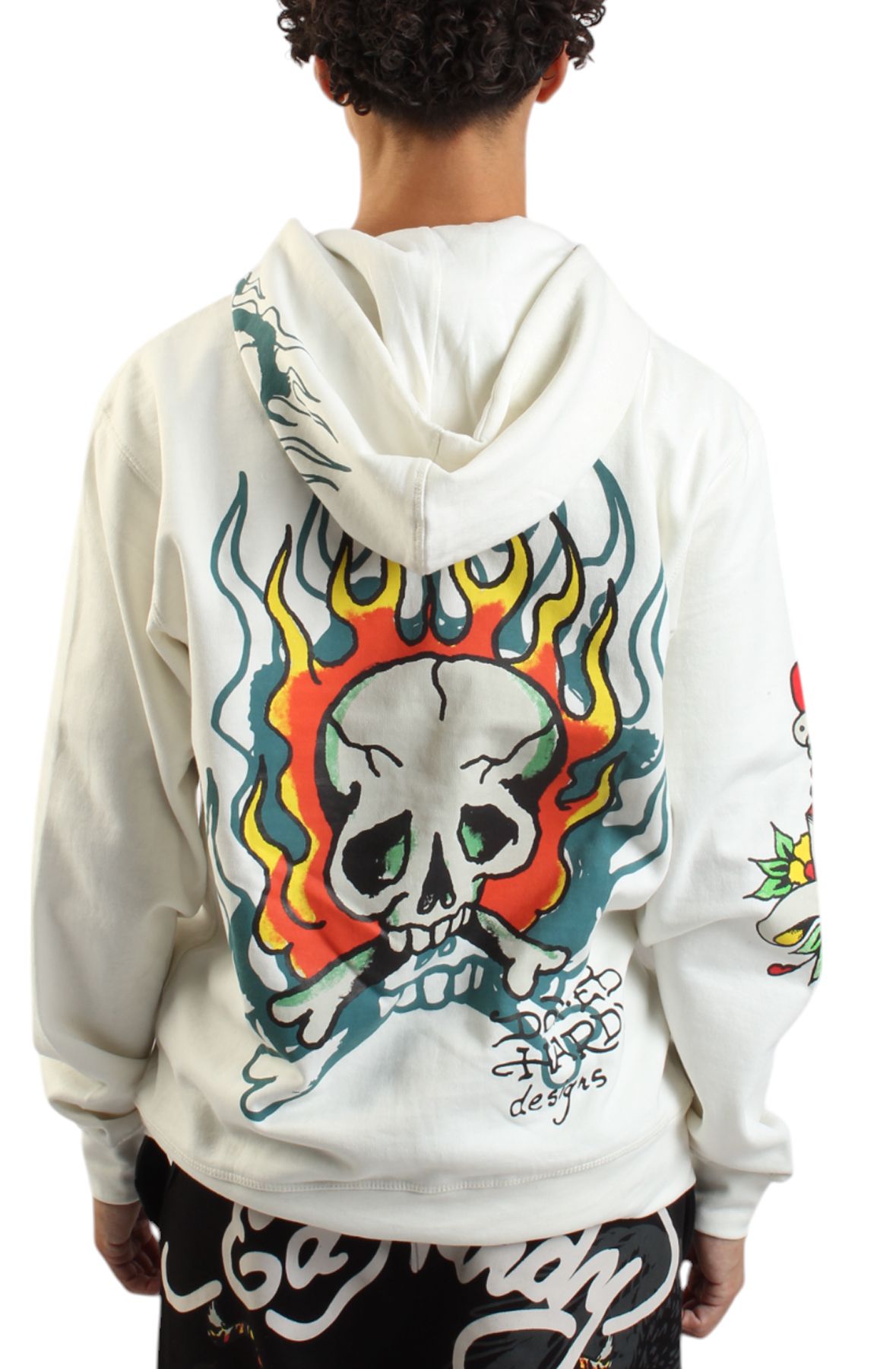 ED HARDY Flame Skull Hoodie EHM1301-45 - Shiekh