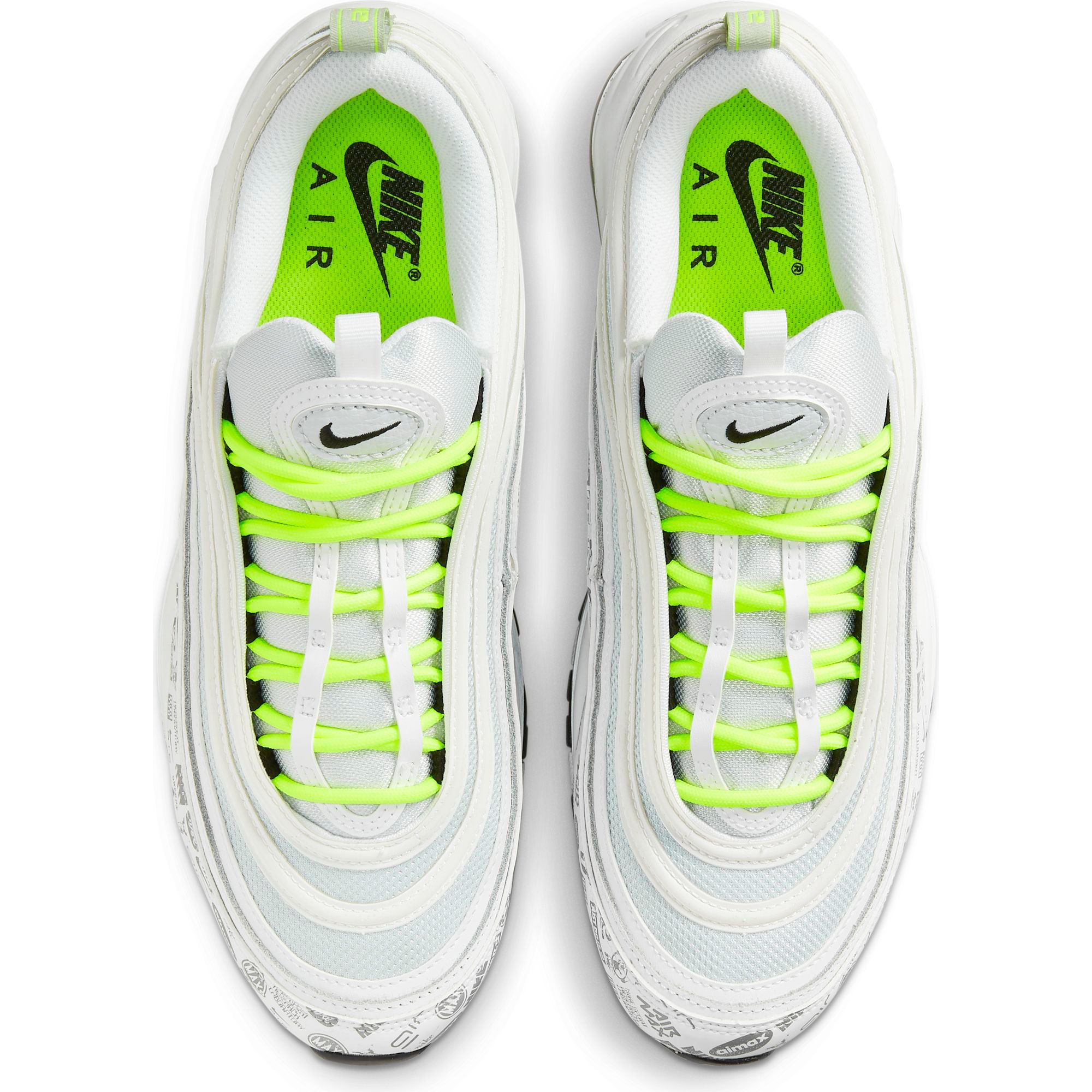 Nike Boys Air Max 97 - Shoes Pure Platinum/Black/Volt Size 07.0