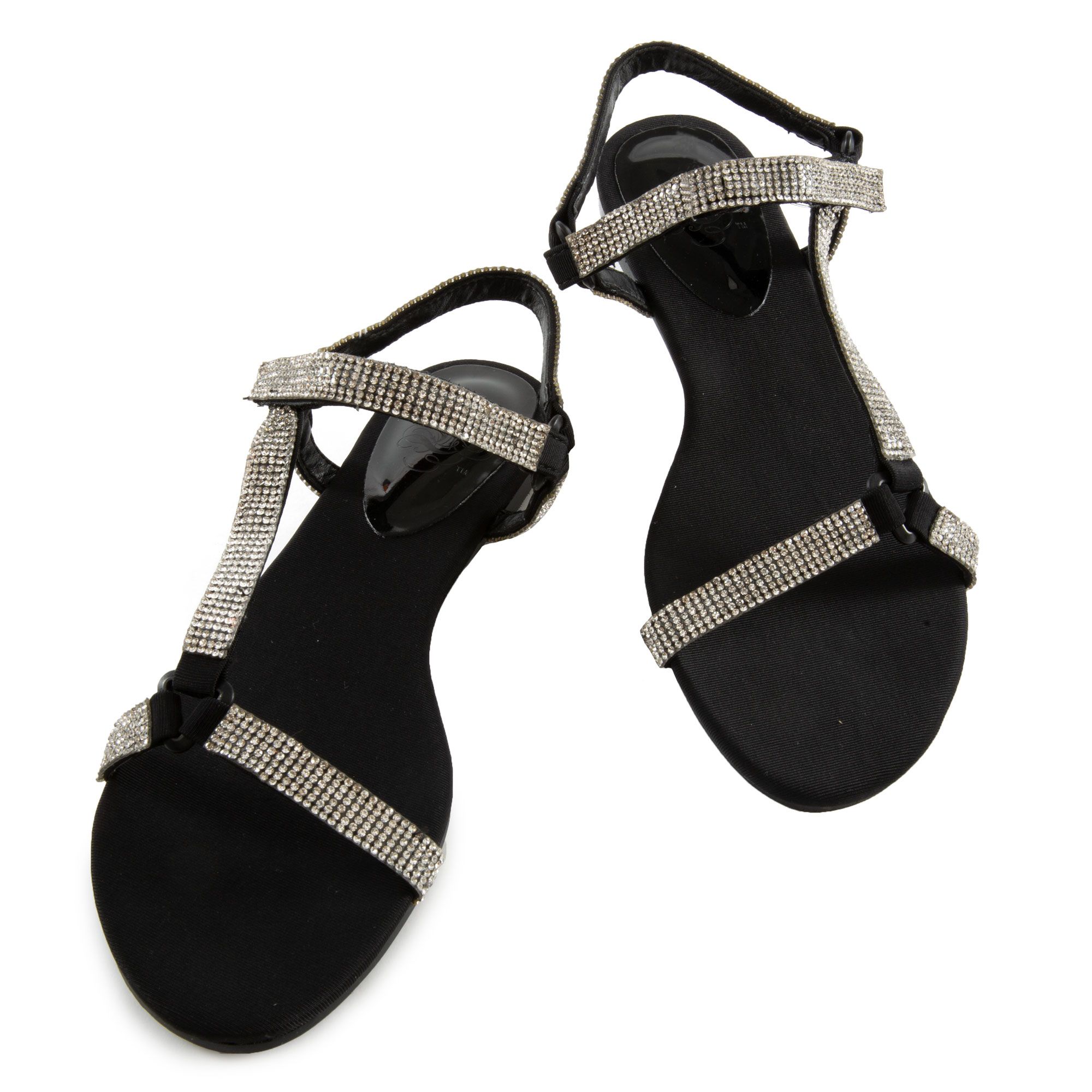 リリ様　SISANDI MIES　timeless women LILIANA Senorita-1 Rhinestone Strap Sandals SENORITA-1-BLACK
