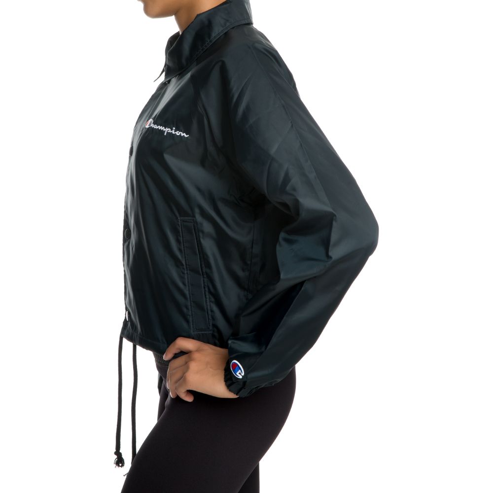 champion windbreaker womens black