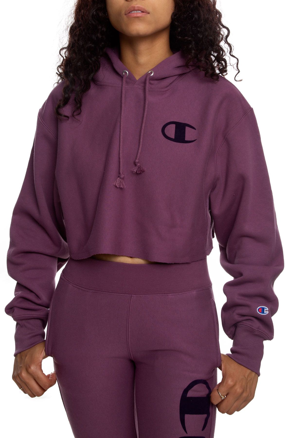 c logo reverse weave hoodie