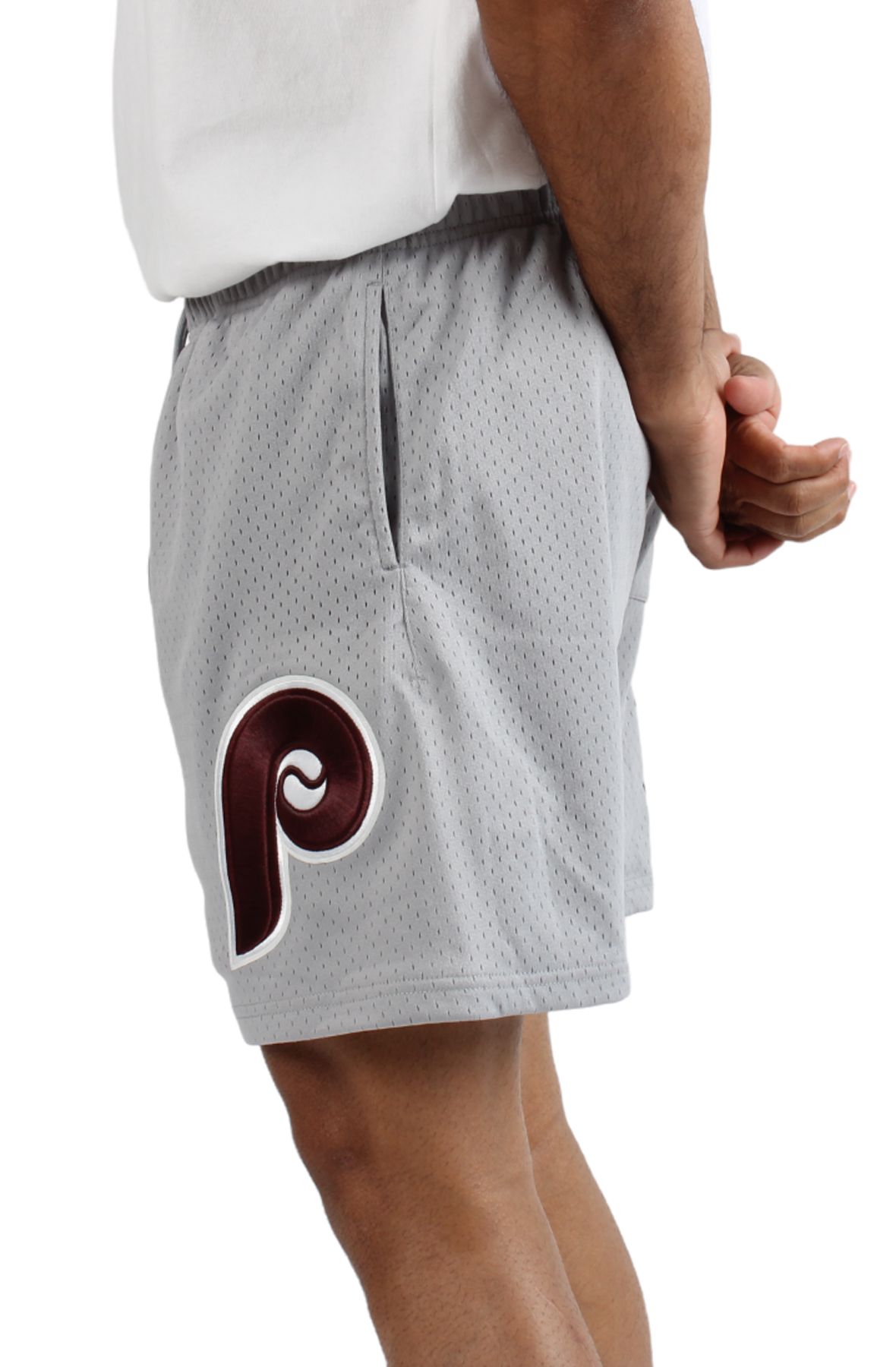 PRO STANDARD Phillies Roses Mesh Shorts LPH335642-GRY - Shiekh