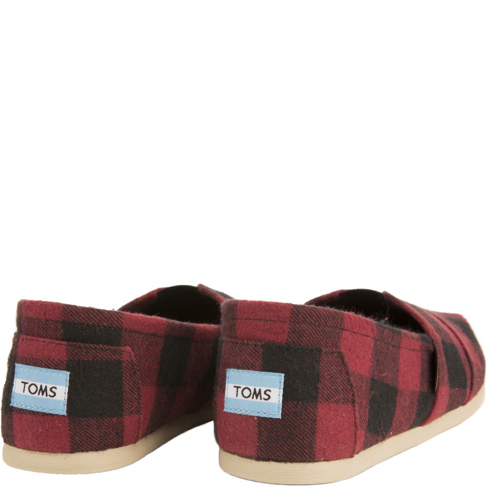 toms red plaid boots