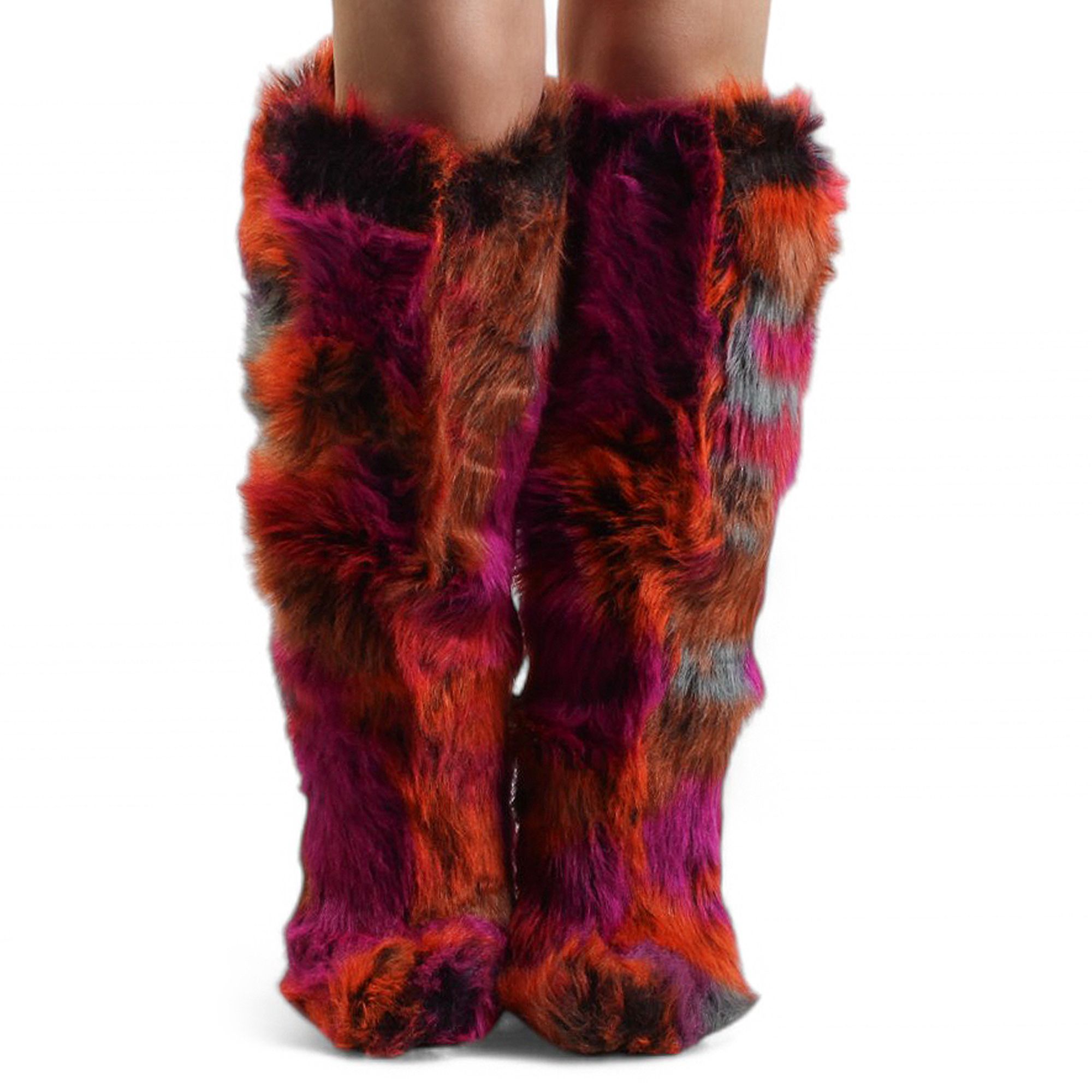 【Loulouseoul】Puffy Fur Boots Puffy Fur Boots (Beige) - LOULOUSEOUL