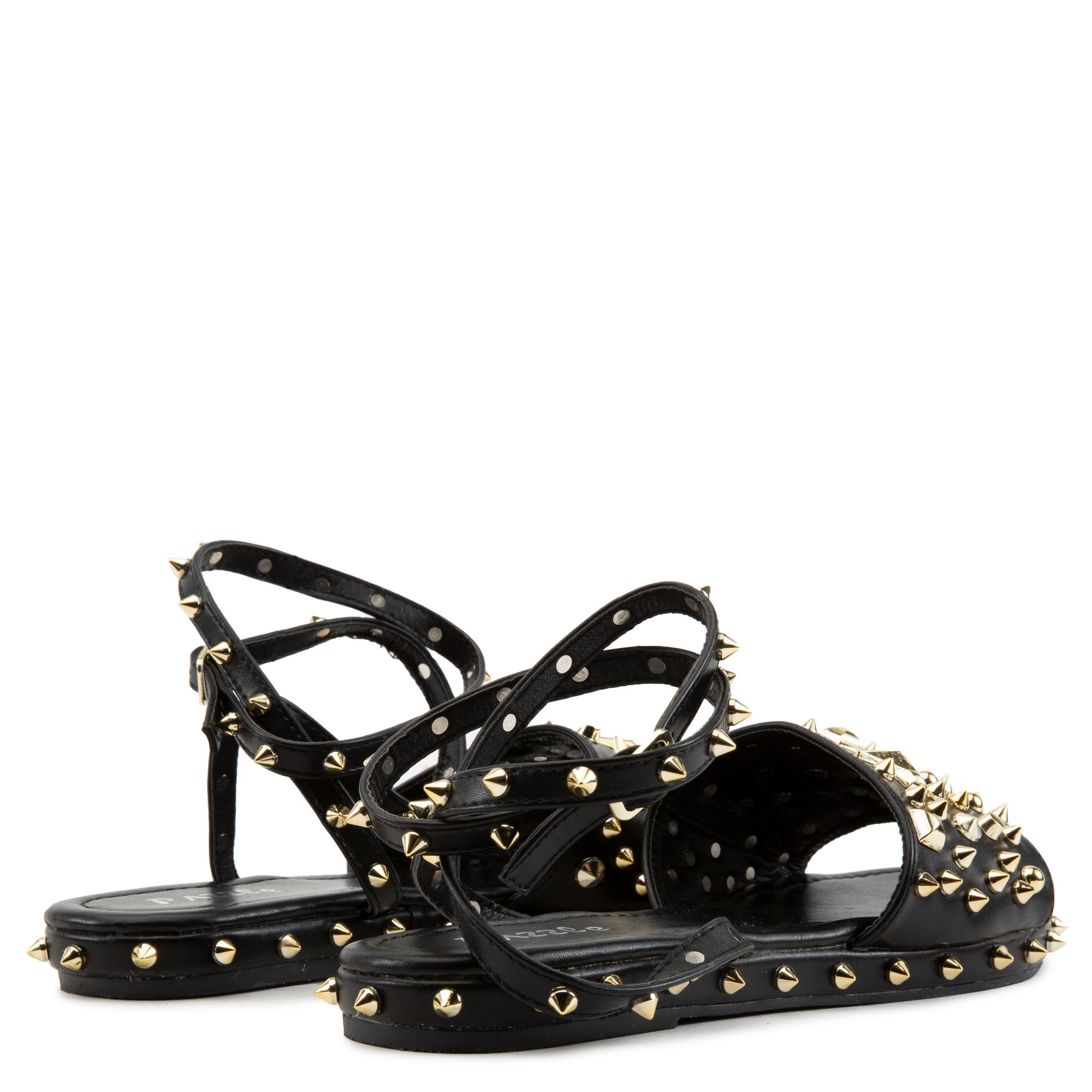 diamond studded flat sandals