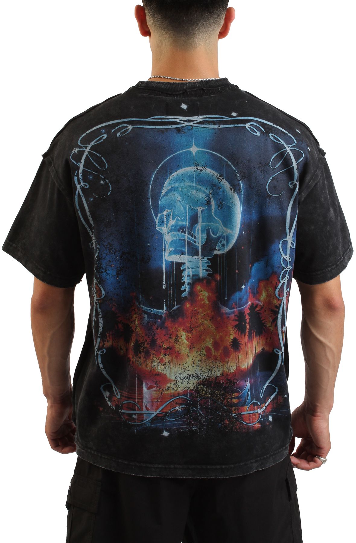 FIRST ROW Skeleton Lost Paradiso T-Shirt FRT2200-BLK - Shiekh