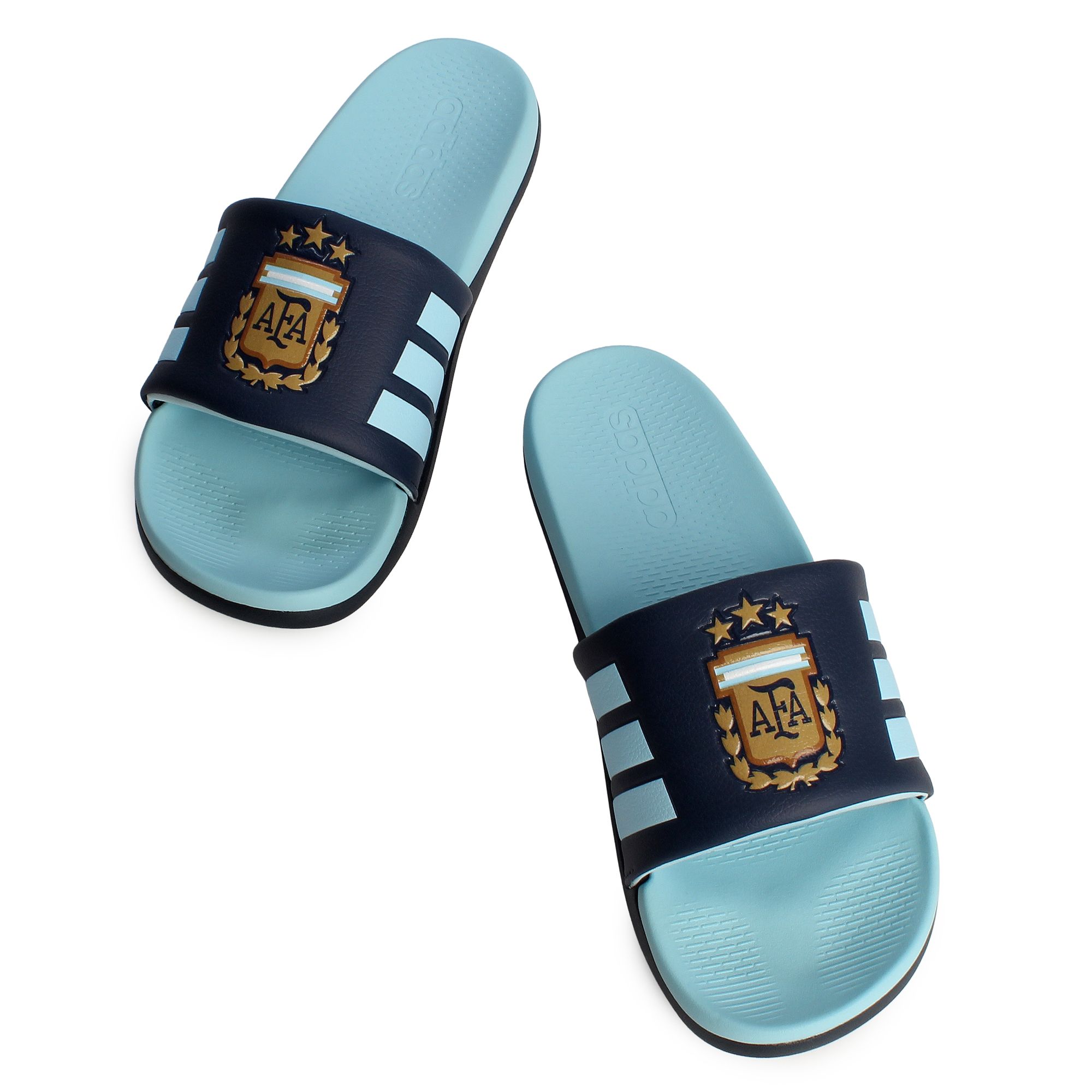 NEW Adidas Messi Adilette Comfort Slides Sandals Men\'s Size 10 Blue World Cup‎ Shoes - Adilette Comfort 2.0 Italy Slides - Blue | adidas Oman main image 2