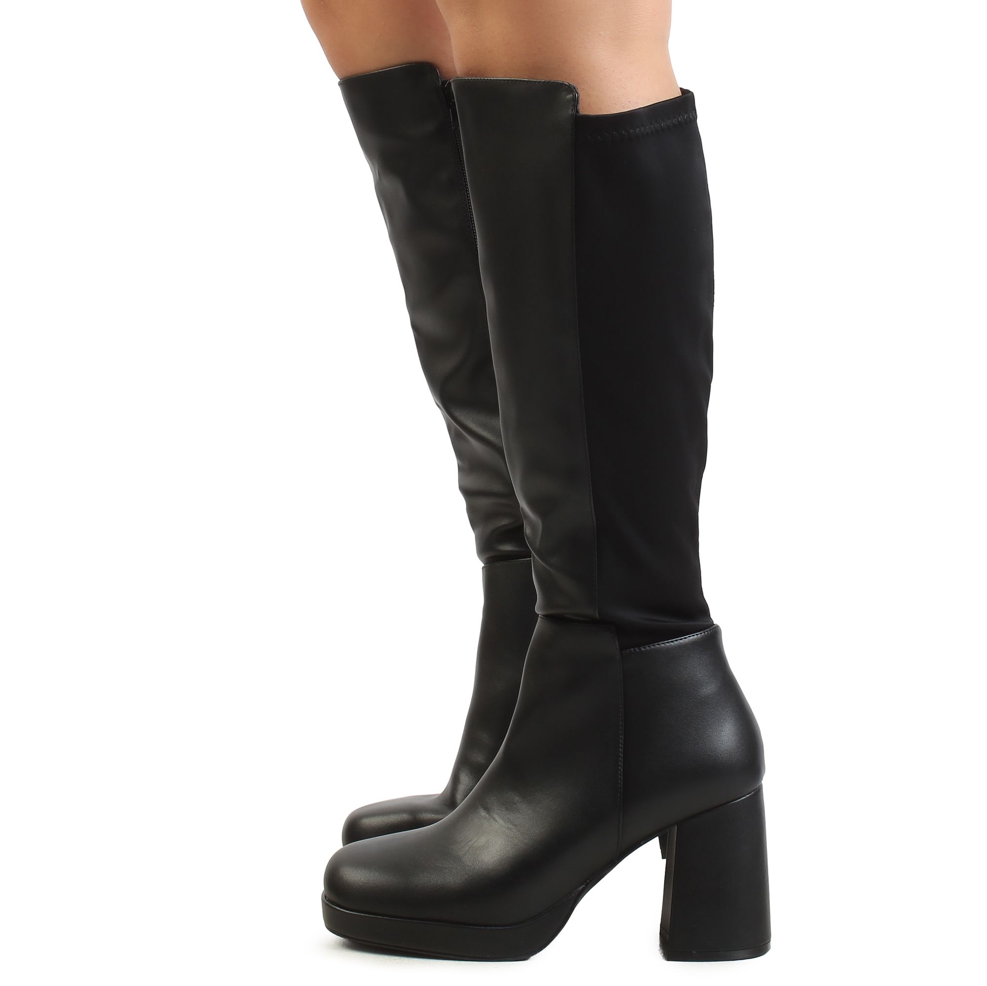 LEGEND FOOTWEAR INC Yoko-06 Knee High Boots YOKO-06-BKPU - Shiekh
