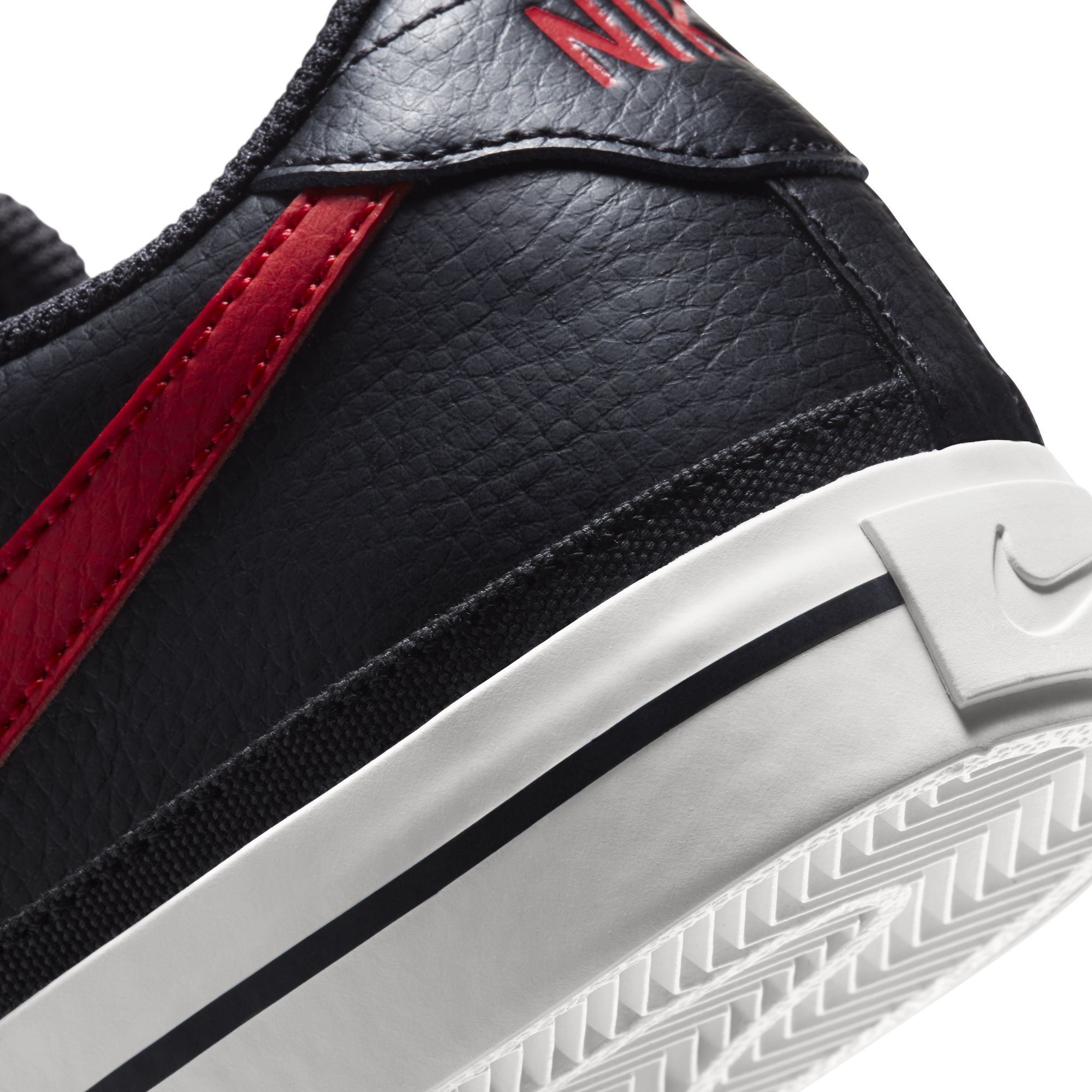 nike court legacy black red