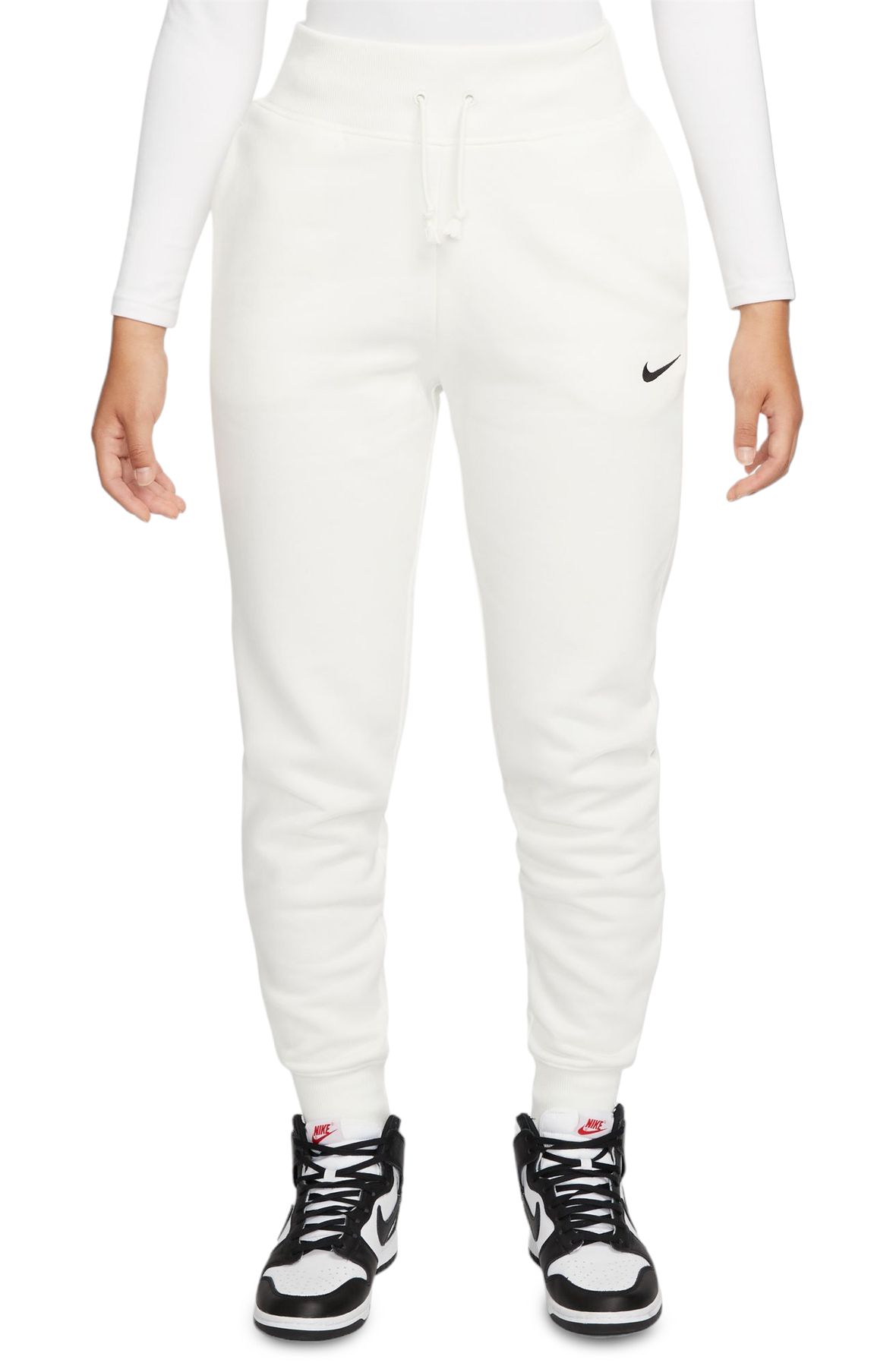 Pants and jeans Nike Sportswear Phoenix Fleece Women's High-Waisted Joggers  Black/ Sail