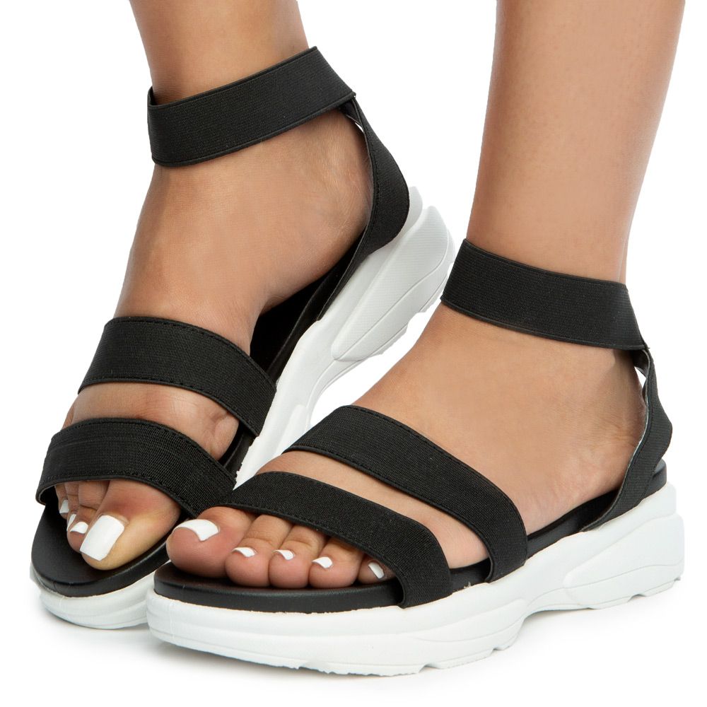 BAMBOO Catch05 Elastic Strap Sandals JPM CATCH05BLKELS Shiekh