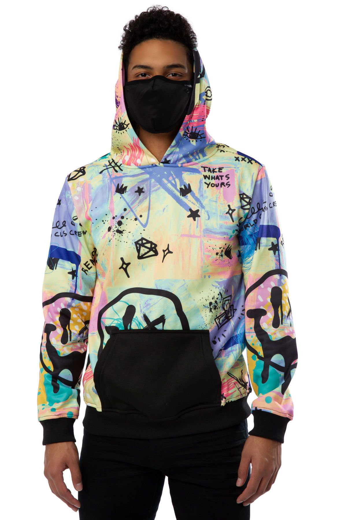 REASON World Class Smiley Face Hoodie CV T102MULTI Shiekh