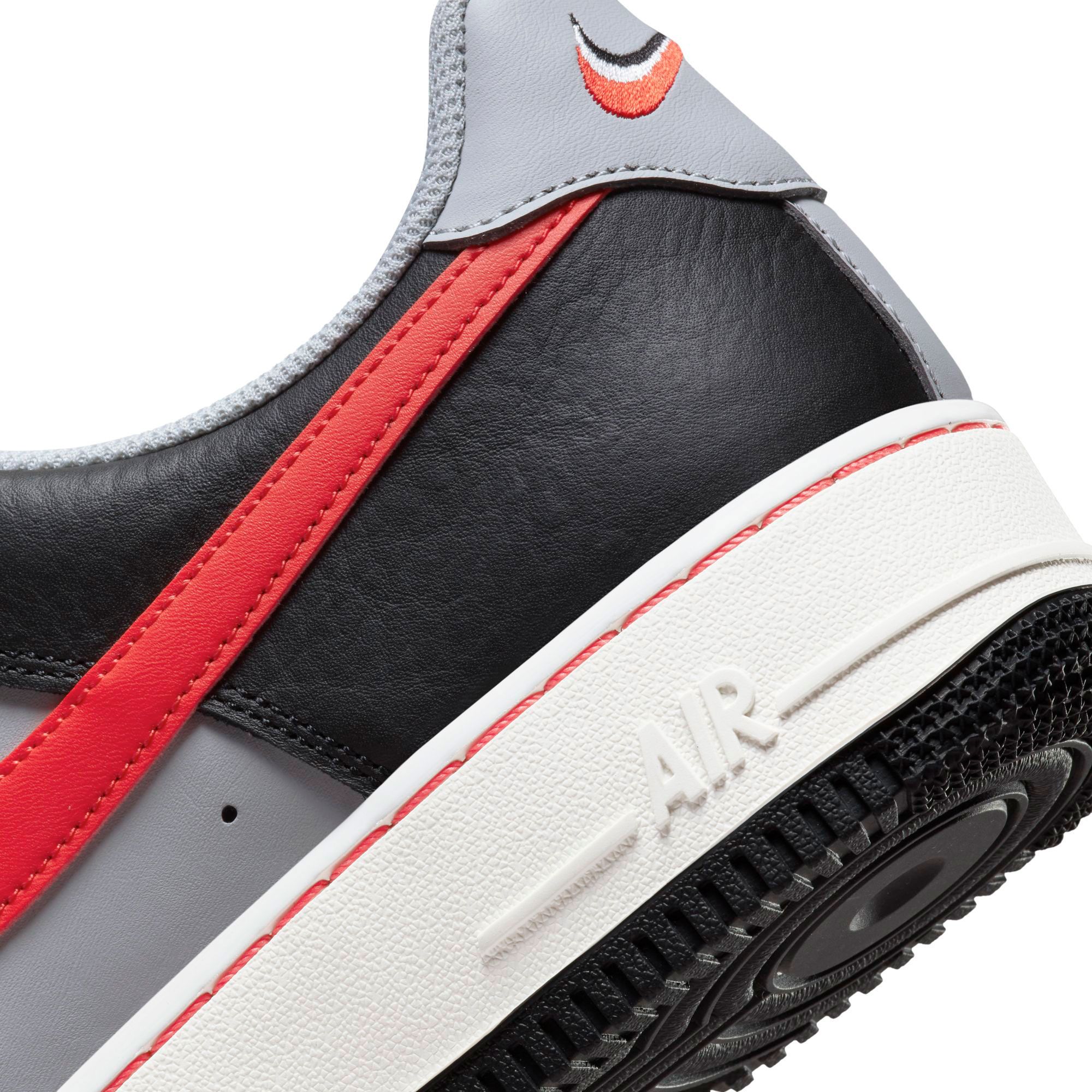 Nike Air Force 1 \'07 LV8 EMB Shoes Black Chile Red Gray Fog DC8874-001 Men\'s 9.5 NIKE Air Force 1  main image 3