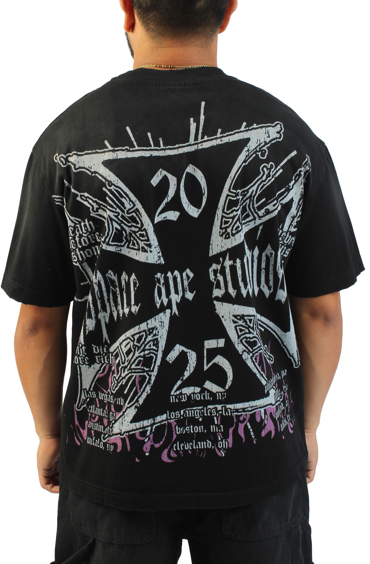 AKS Skull Spike T-Shirt SAJAN26TS_01 - Shiekh