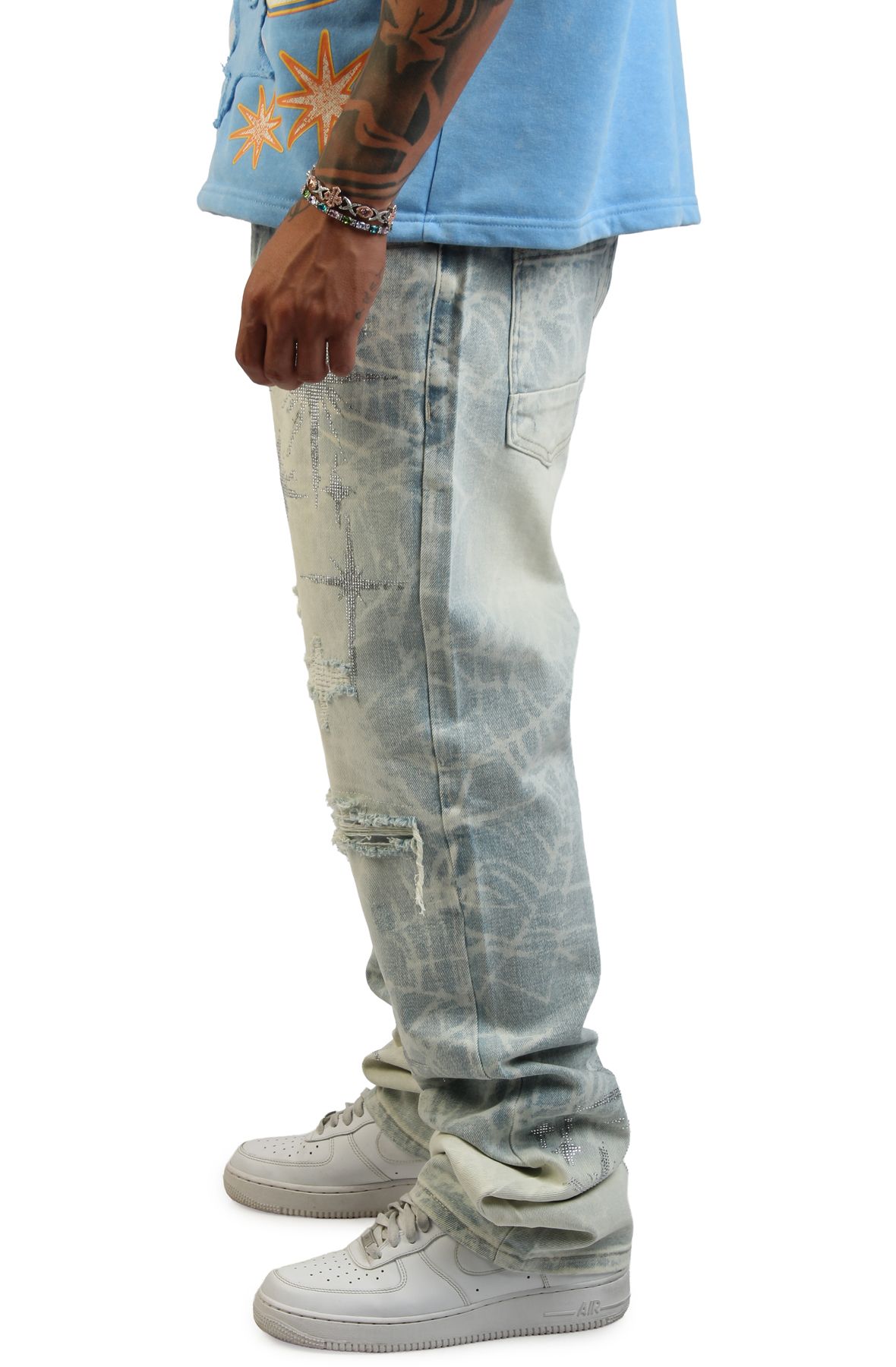 SMOKE RISE Spider Web Stone Jean JP26S426SK-DAIS - Shiekh