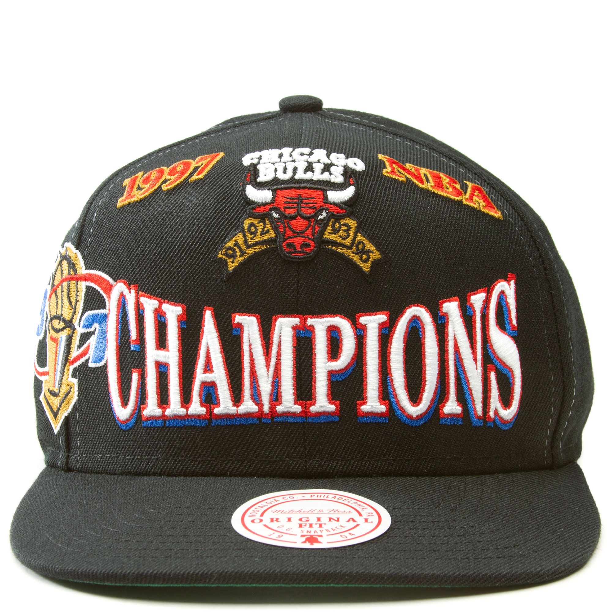 Mitchell & Ness Chicago Bulls Color Bomb Fitted Hat Black