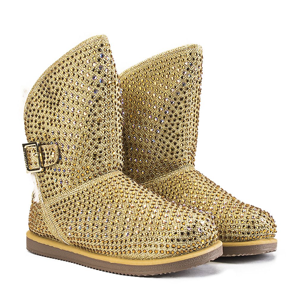 POSH (PS) Glitter Boots URBAN ONE BUCKLE GLITTER KIDS/GD - Shiekh