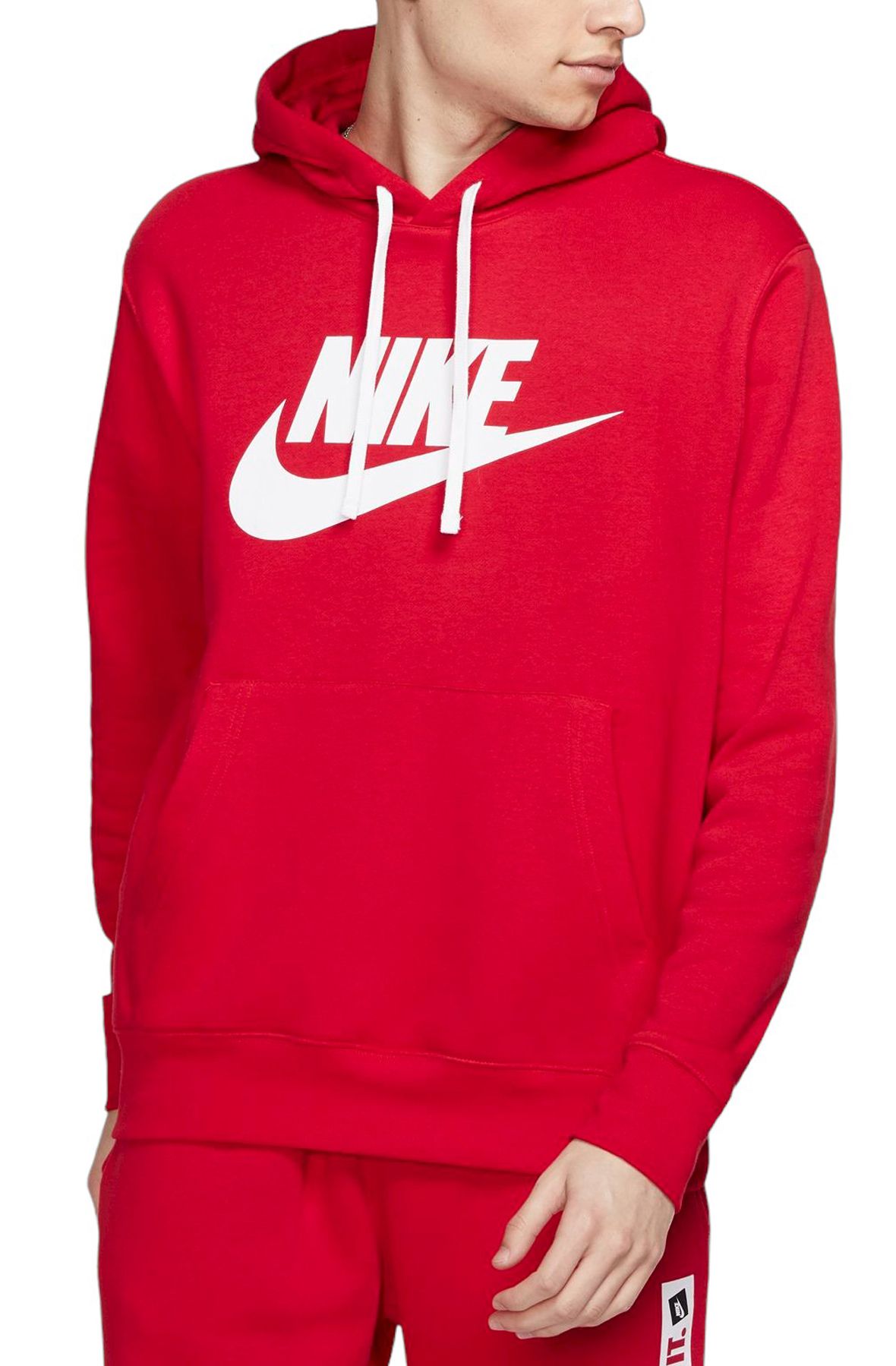 Nike Men's Sportswear Club Fleece Hoodie-Red