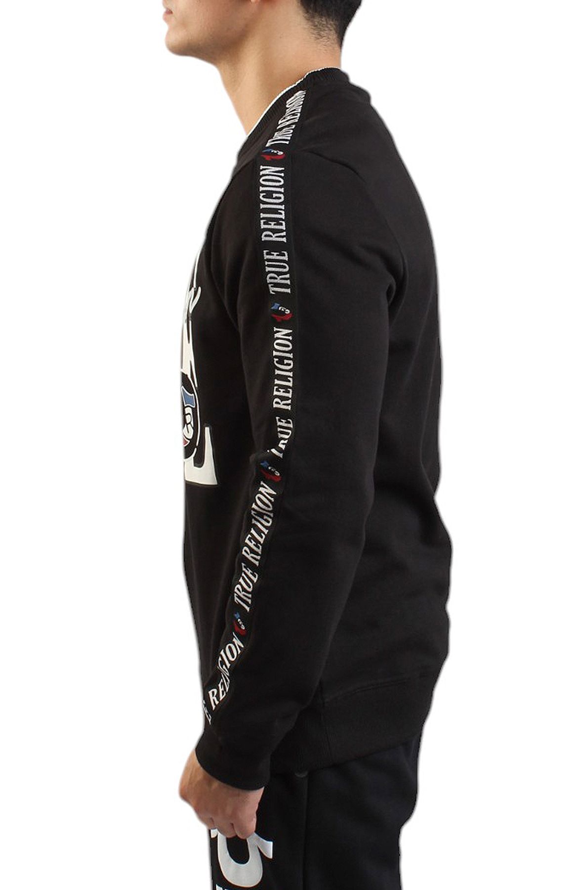 【TRUE RELIGION】 Antismog Crewneck Black True Religion True Tiger Long Sleeve Crewneck Tee