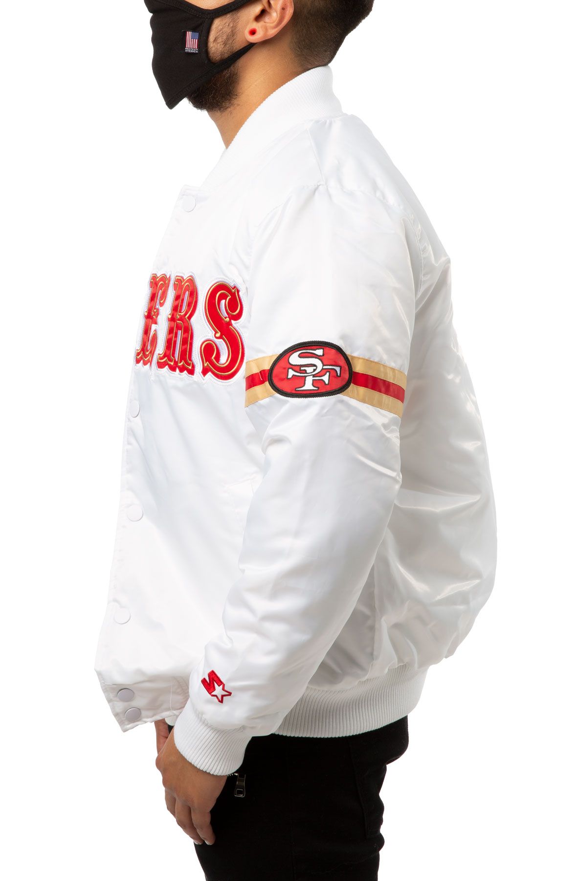 White 49ers hot sale starter jacket