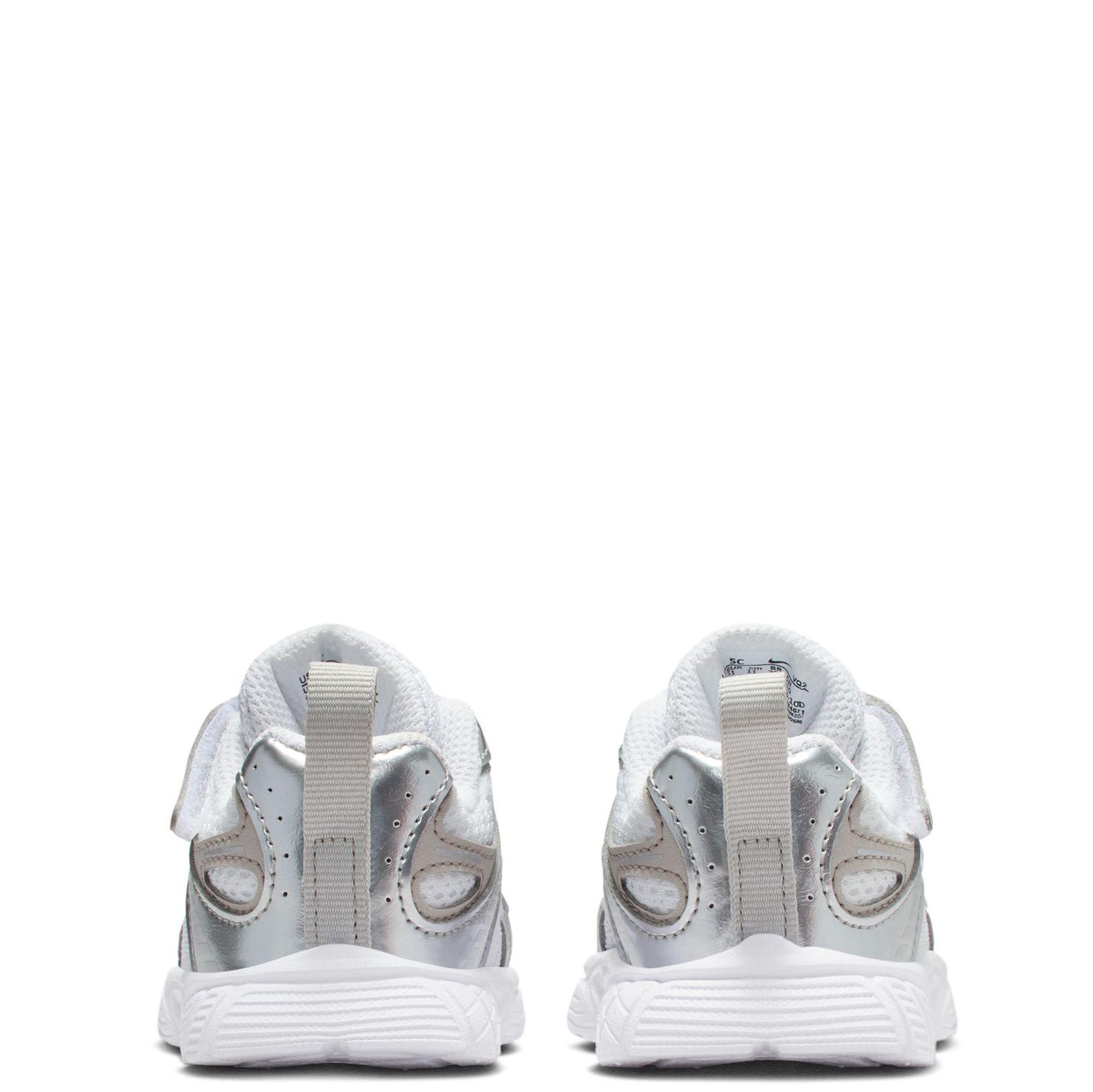 Nike Kids Sneakers - Shiny Gray and White Nike V5 RNR PS White Metallic Silver Kids Preschool Casual  main image 2