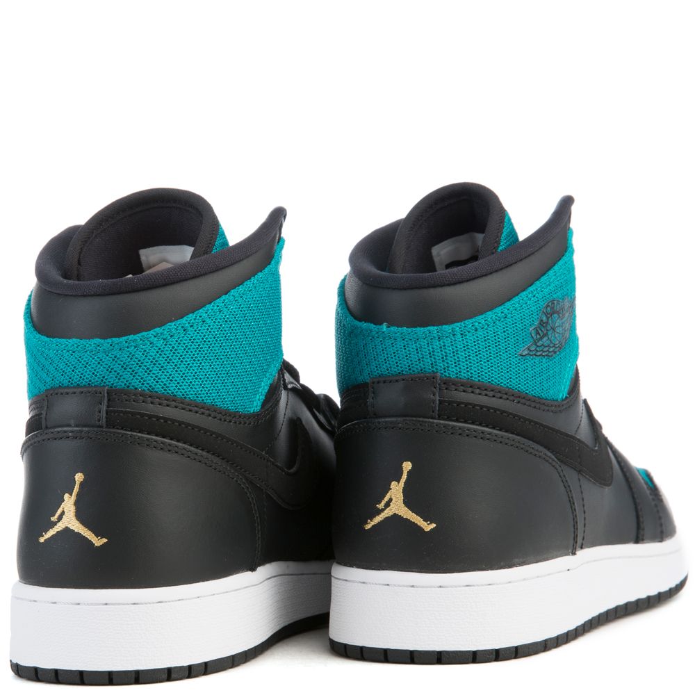 jordan 1 mid white black teal