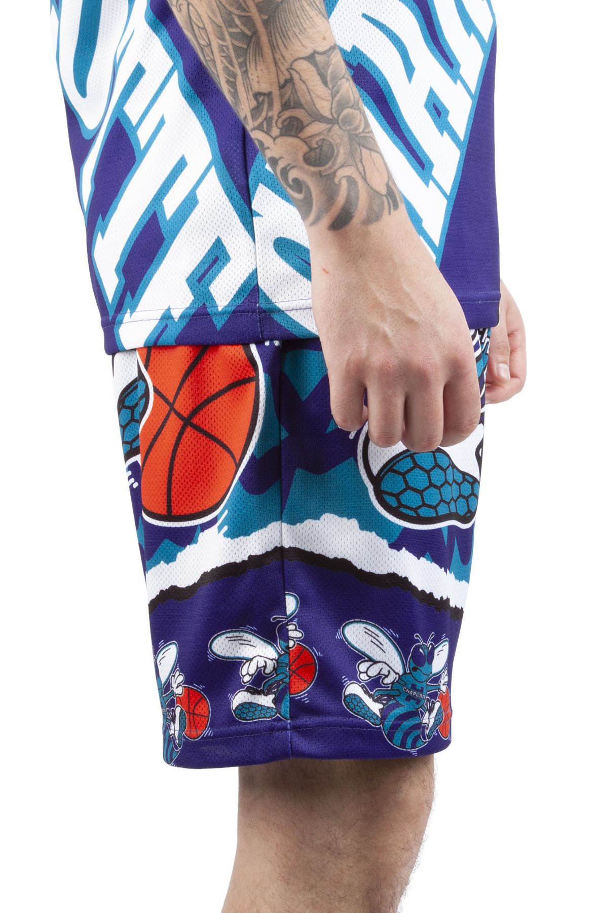 Charlotte Hornets Mitchell & Ness NBA Jumbotron Subliminated Shorts