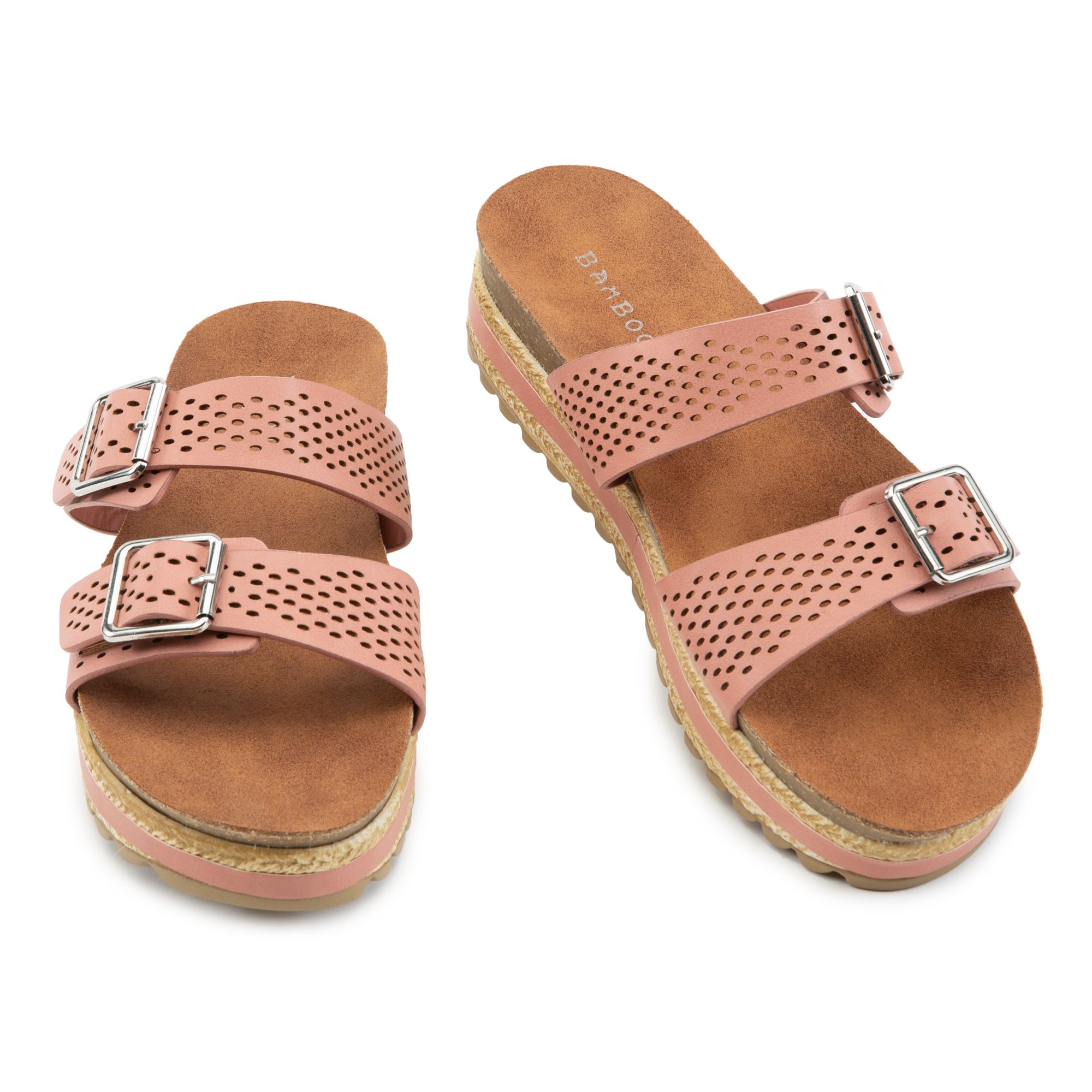 blush platform sandals