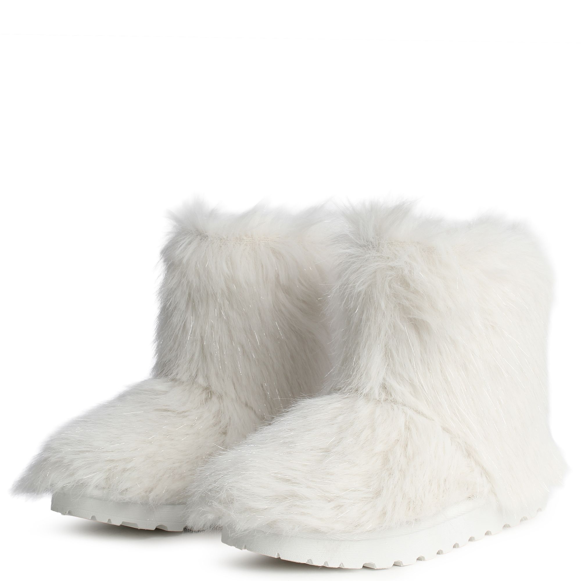 MCK FASHION INC. Lunar-01 Fur Bootie LUNAR-02-WHT - Shiekh