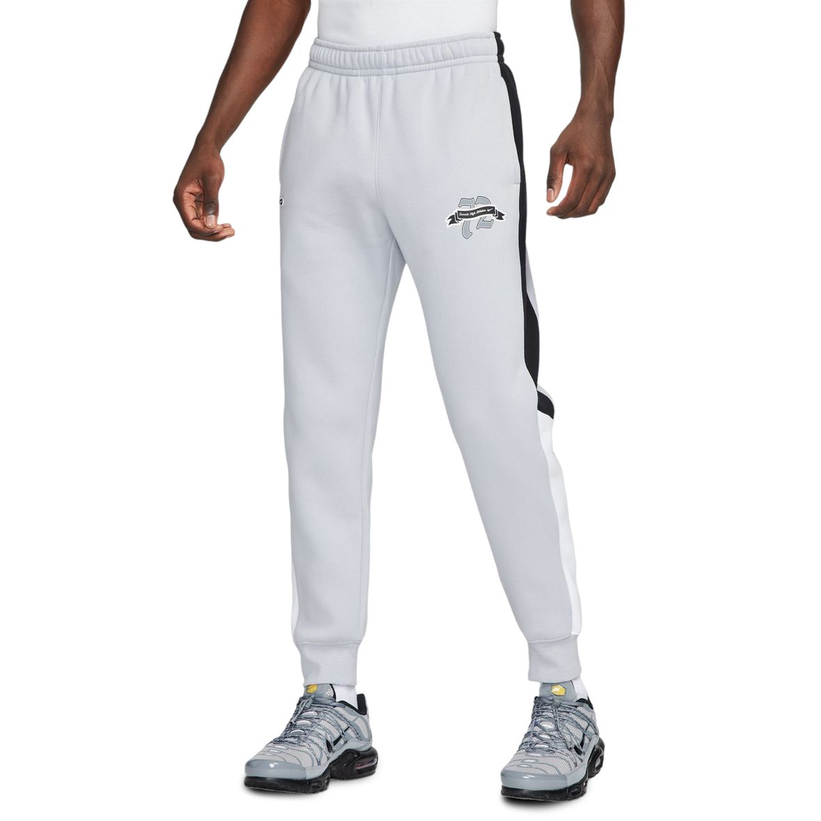 Nike Womens Club Fleece Jogger Sweatpants (Dark Grey/White, Medium