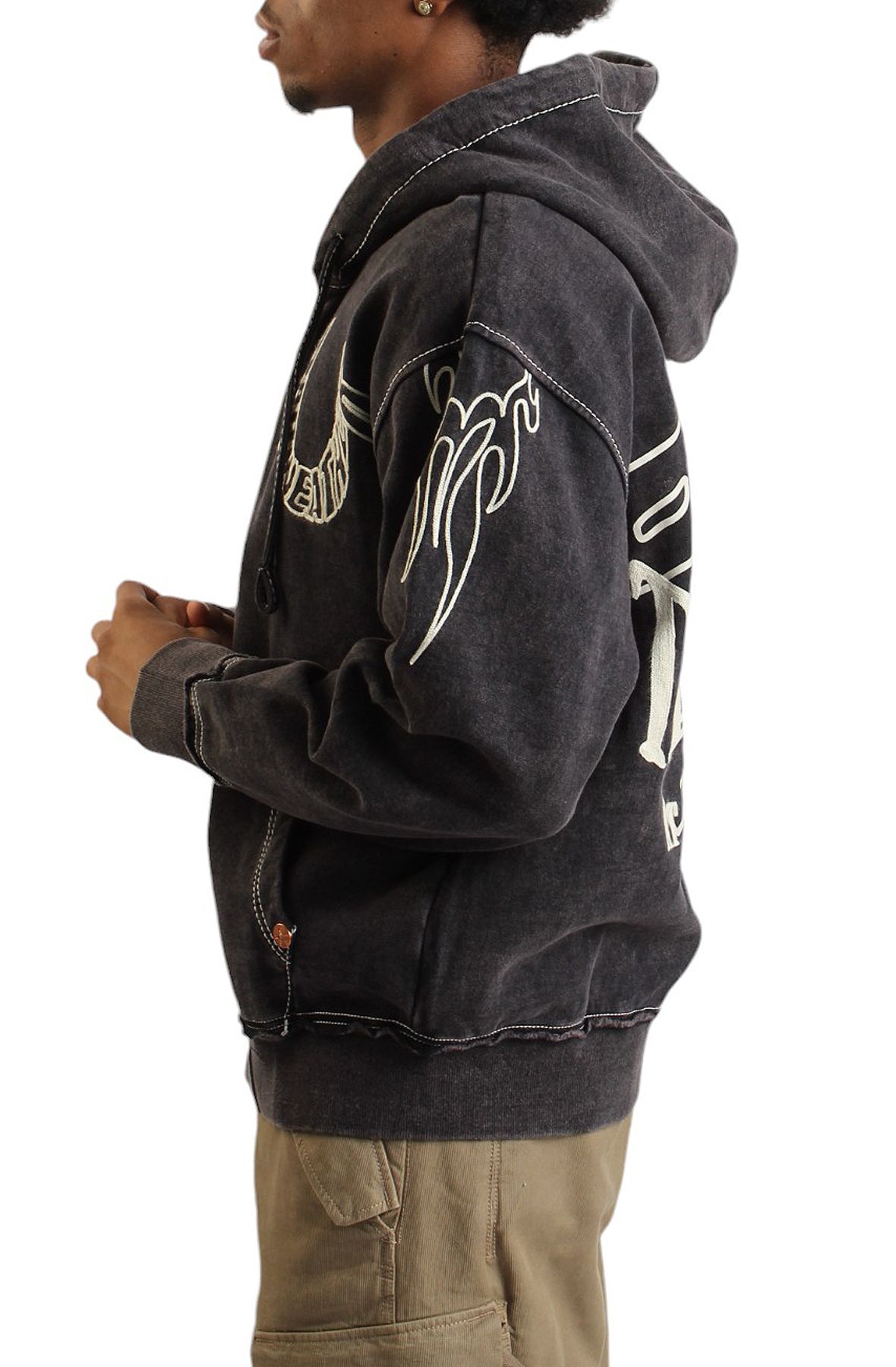 TRUE RELIGION Flames Zip Hoodie 108585-1001 - Shiekh