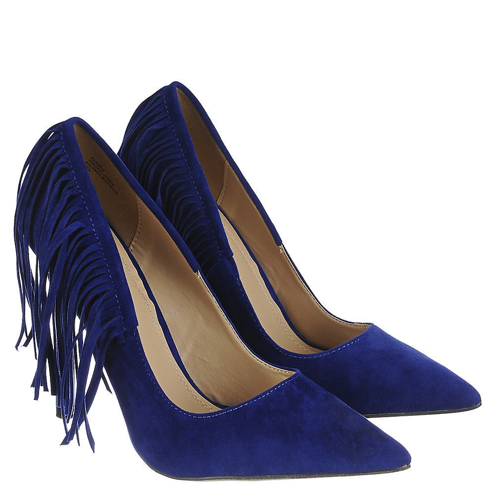 SHIEKH Fringe High Heel Plaza-5 PLAZA-5/ROYAL BLUE Shiekh