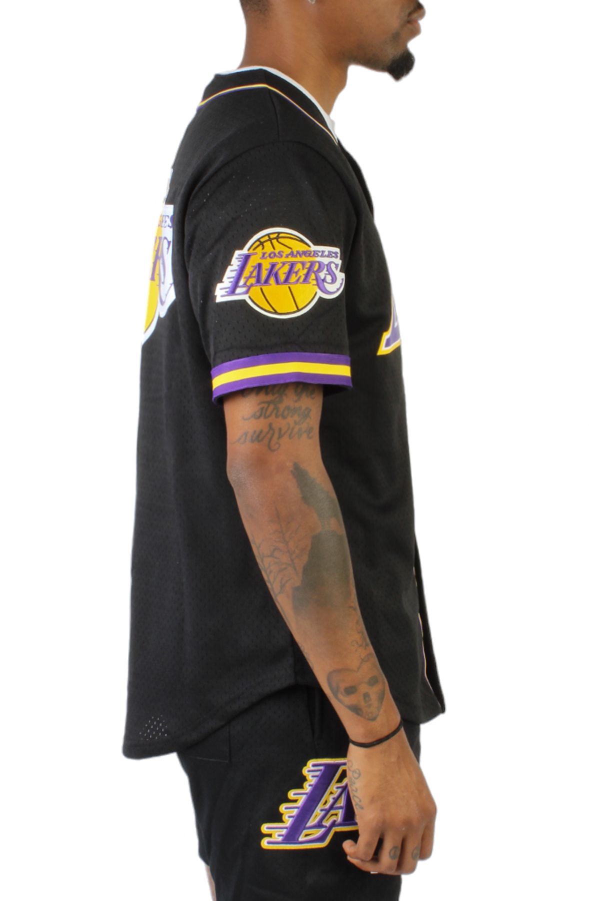 PRO STANDARD Lakers Baseball Jersey BLL153895-BLK - Shiekh