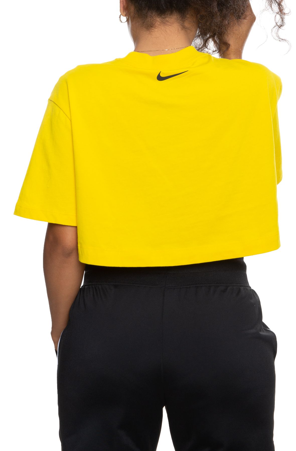 nike crop top yellow