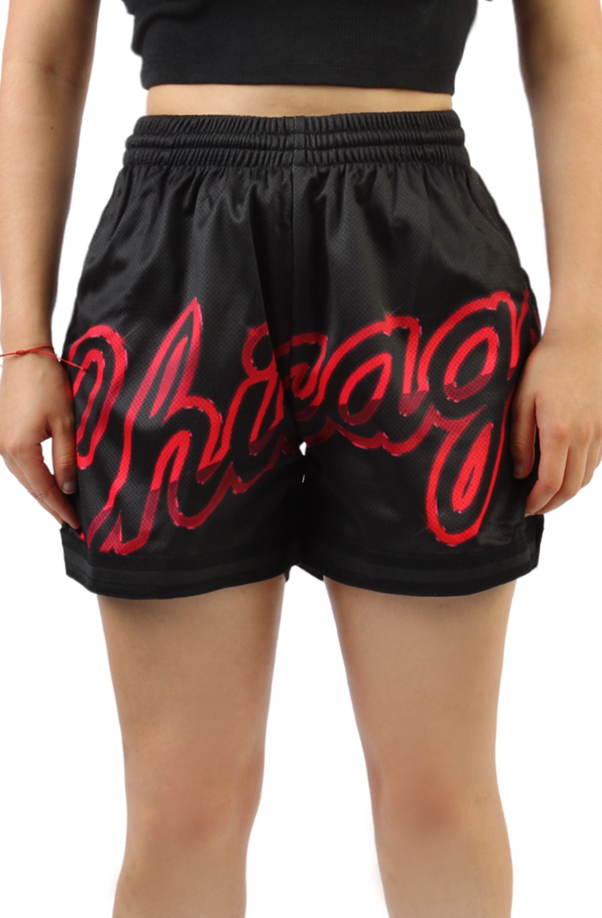 Mitchell & Ness WMNS CHICAGO BULLS BIG FACE 3.0 SHORT Red - RED
