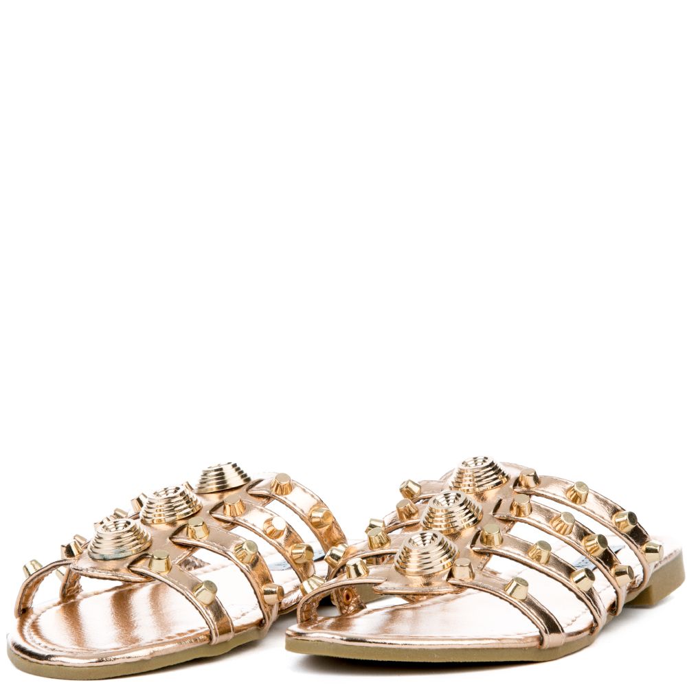 CAPE ROBBIN Vintage-10 Rose Gold Sandal VINTAGE-10/RG - Shiekh