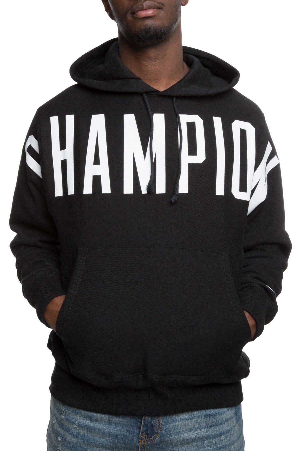 REVERSE WEAVE OVERSIZED ARCH LOGO HOODIE