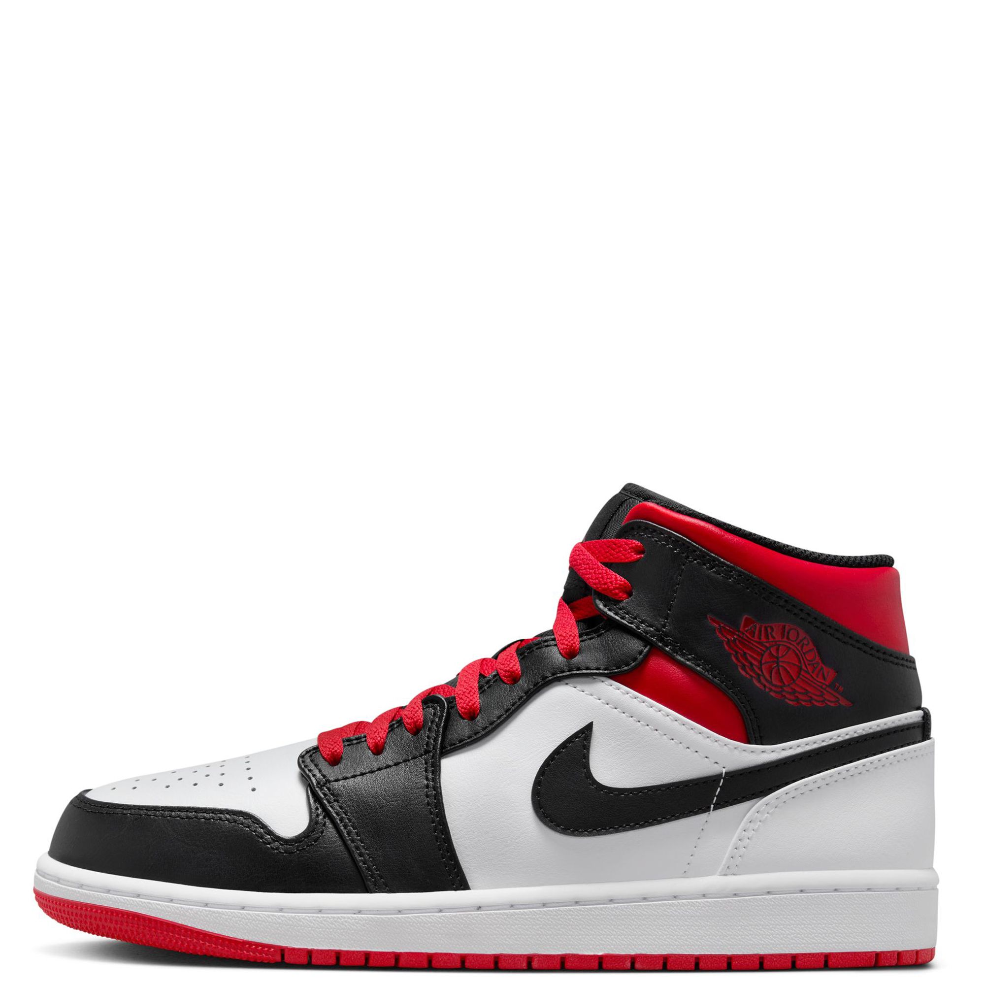 Air Jordan 1 High Top Leather Sneakers in Red - Nike