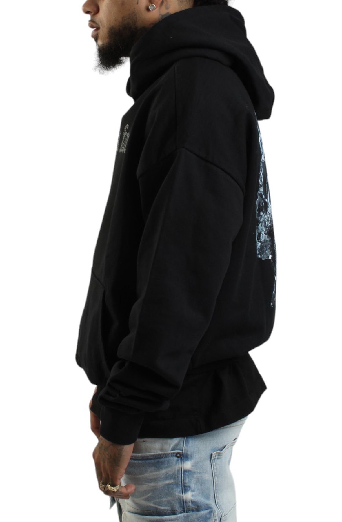 FORGOTTEN FACES Iced Skull Drip Hoodie FOFUS021-BLK - Shiekh