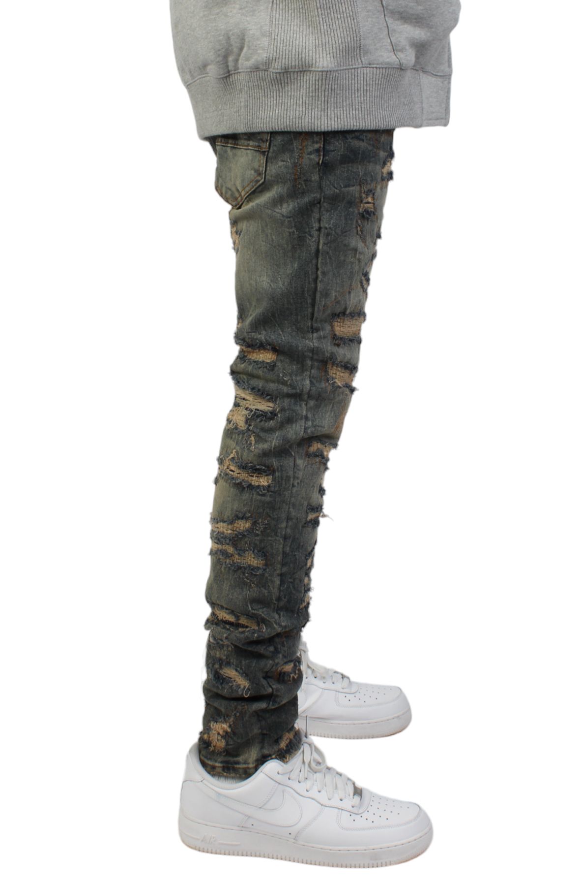BRIAN BROTHERS INC. Distressed Stacked Jeans JS1160-DSTORM - Shiekh