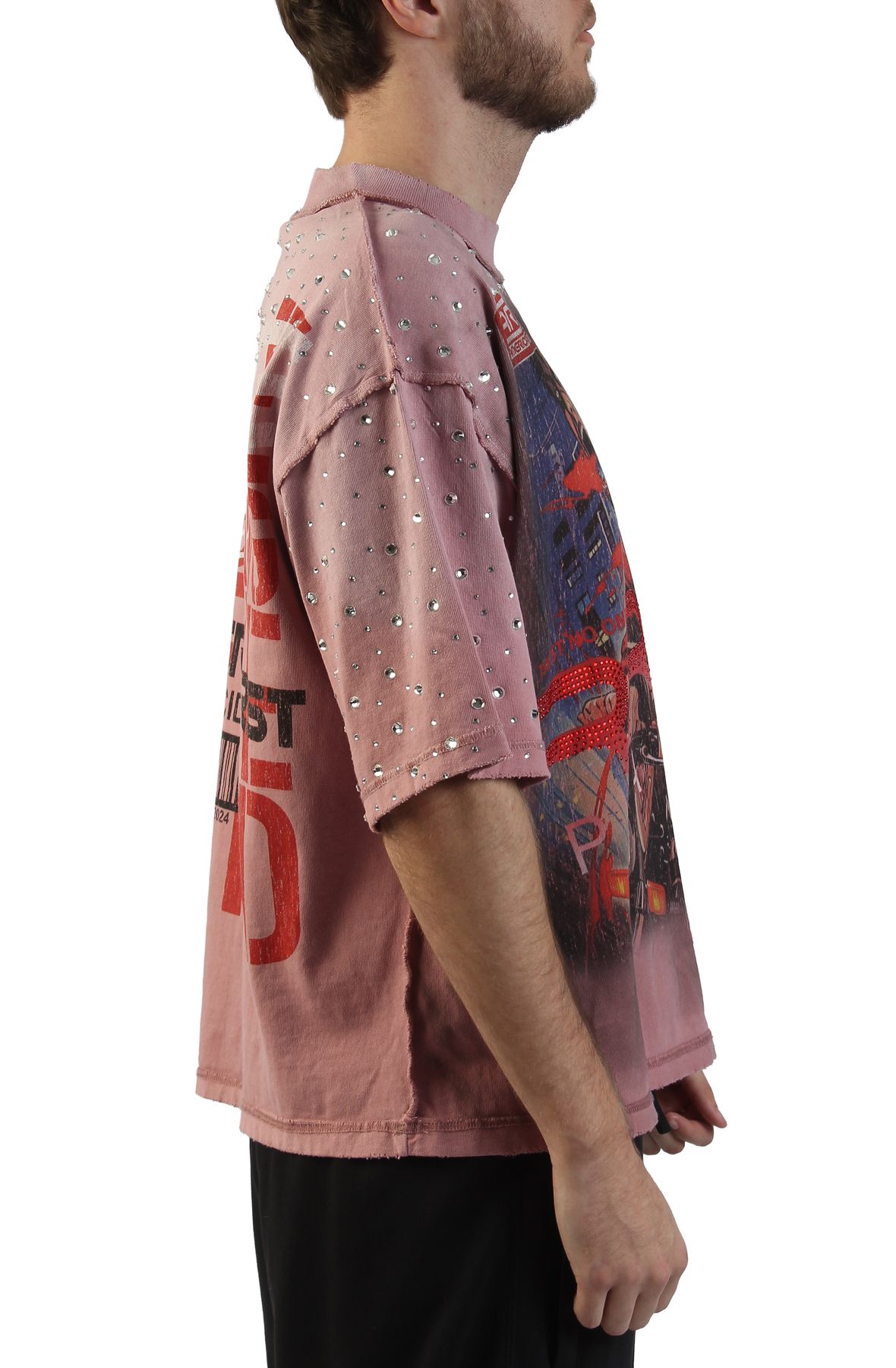 RARE PEACE Beginning of the End Layered T-Shirt RT6016-PINK - Shiekh